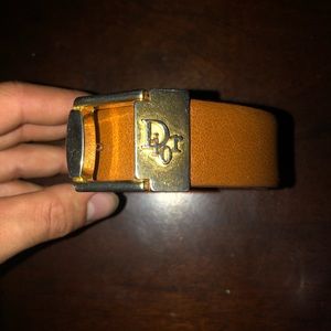 Vintage Dior Brown Leather Belt